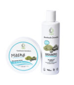 Maskë me argjilë jeshile për flokë me yndyrë - M&D Handmade Cosmetics - Imazh 2