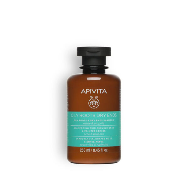 Shampo për rrënjë të yndyrshme dhe maja të thata - Apivita